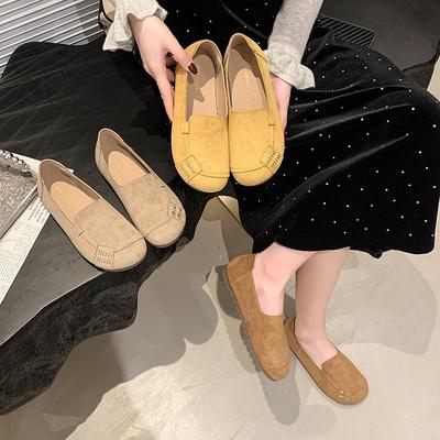 Thick-soled Women's Single Shoes, Gentle Flat-soled One-pedal Spring and Summer New Models with Skirts, Doudou Shoes