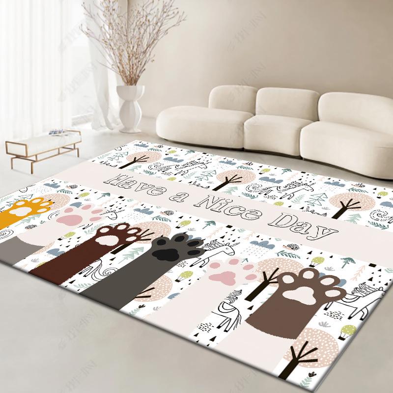 Χαριτωμένο Παιδικό Χαλί Κινουμένων Σχεδίων Αντιολισθητικό: Ιδανικό για Υπνοδωμάτια, Σαλόνια ή Νηπιαγωγεία.