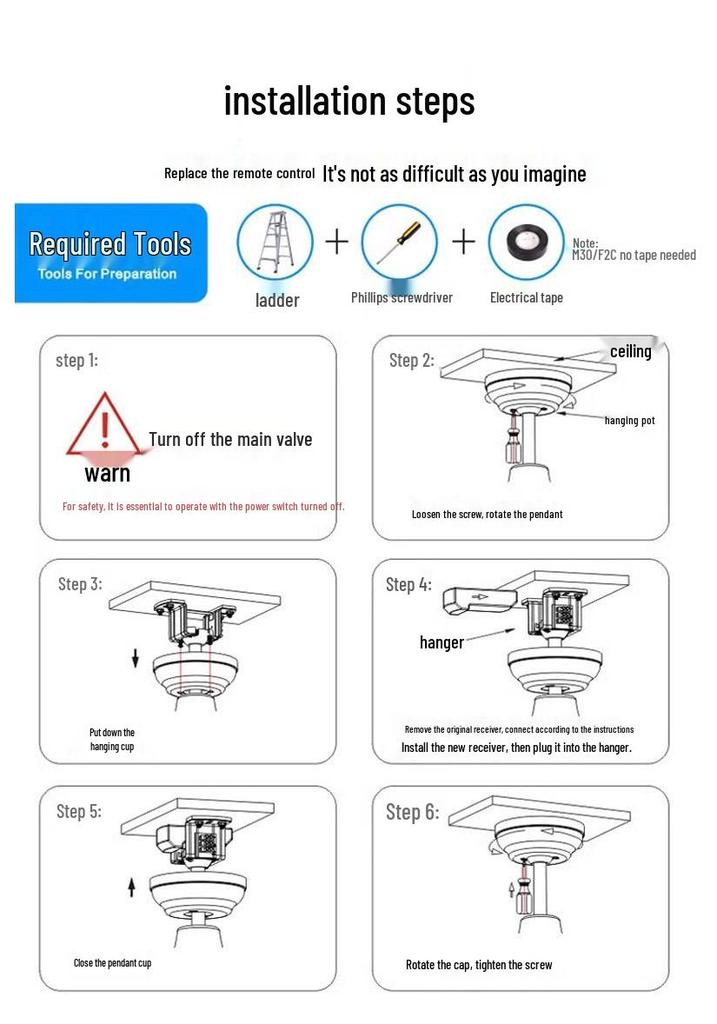 Wireless Remote-Controlled Ceiling Fan Light with Timer and Speed Control, 220V