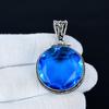 London Topaz Pendant, 925 Sterling Silver Handmade Jewelry, London Topaz Silver Pendant, Party Wear Jewelry For Women's, Pendant Christmas Gift