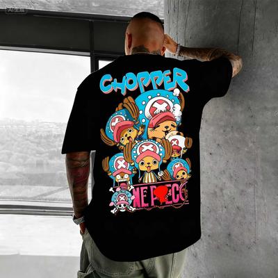One Piece Chopper Large Print Unisex Short‑Sleeve Top, Street Casual Hip‑Hop Fashion Summer Y2K Apparel Women And Men T-shirt