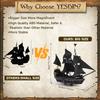 1424Pcs Black Pirates Ship Diy Adventure Boat Mini Bricks Building Blocks Assembled Model Toys for Boys Kids Christmas Gifts