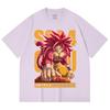T-shirt unisex in cotone pesante 100% da 230 g/m² con stampa Dragon Ball V42 Goku SSJ4.