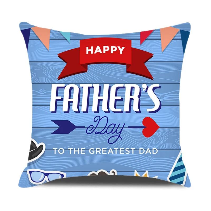 Vatertagsgeschenke Kissenbezug 18x18 Zoll Ich liebe Papa Buchstaben Dekokissenbezug Party Zuhause Dekokissenbezug für Sofa