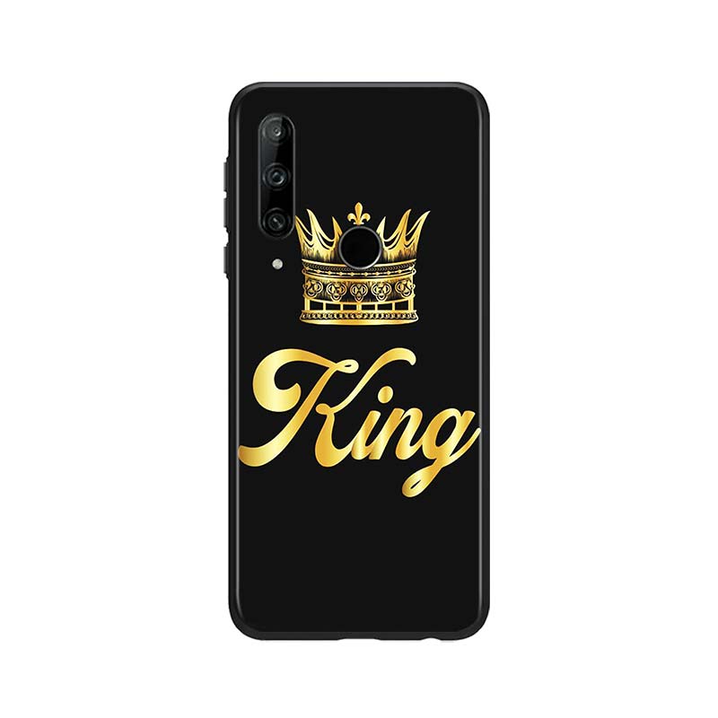 King Queen Cuplu pentru Huawei Honor 30 20 10 9S 9A 9C 9X 8X MAX 10 9 Lite 8A 7C 7A Pro Husa de telefon moale din silicon negru
