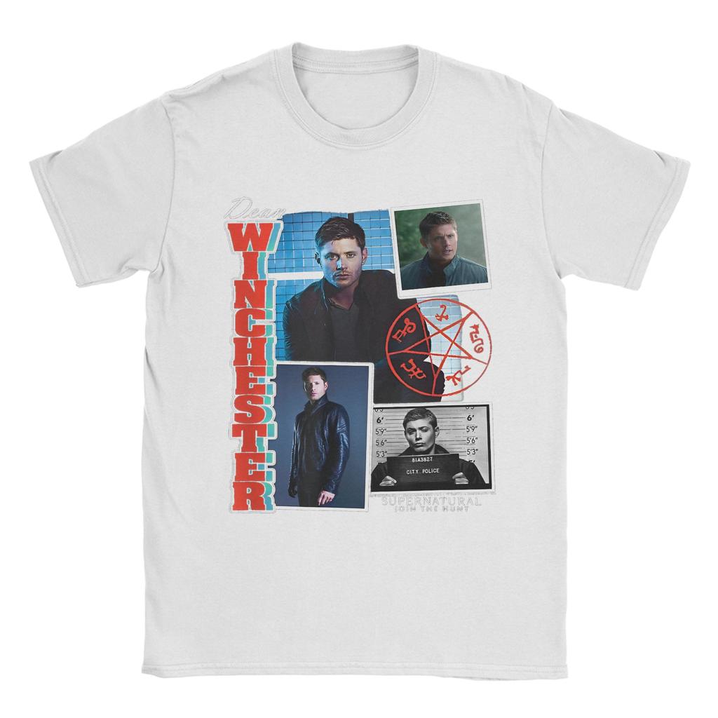 Supernatural Dean Winchester Collage T Shirts 100% Cotton Clothes Vintage Short Sleeve Crew Neck Tee Shirt New Arrival T-Shirt