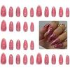 Almond Nail Tips Fake Nail Glues On Nail Stick On Nail Heart Press On Nail Artificial False Nail for Womens Girls