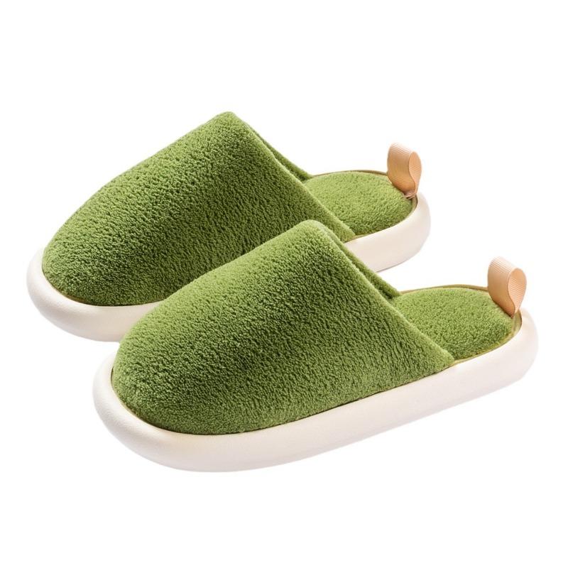 Removable Cotton Slippers Women's New Autumn and Winter Warm Indoor Couple Home a Pair of Floor Hair Slippers Men