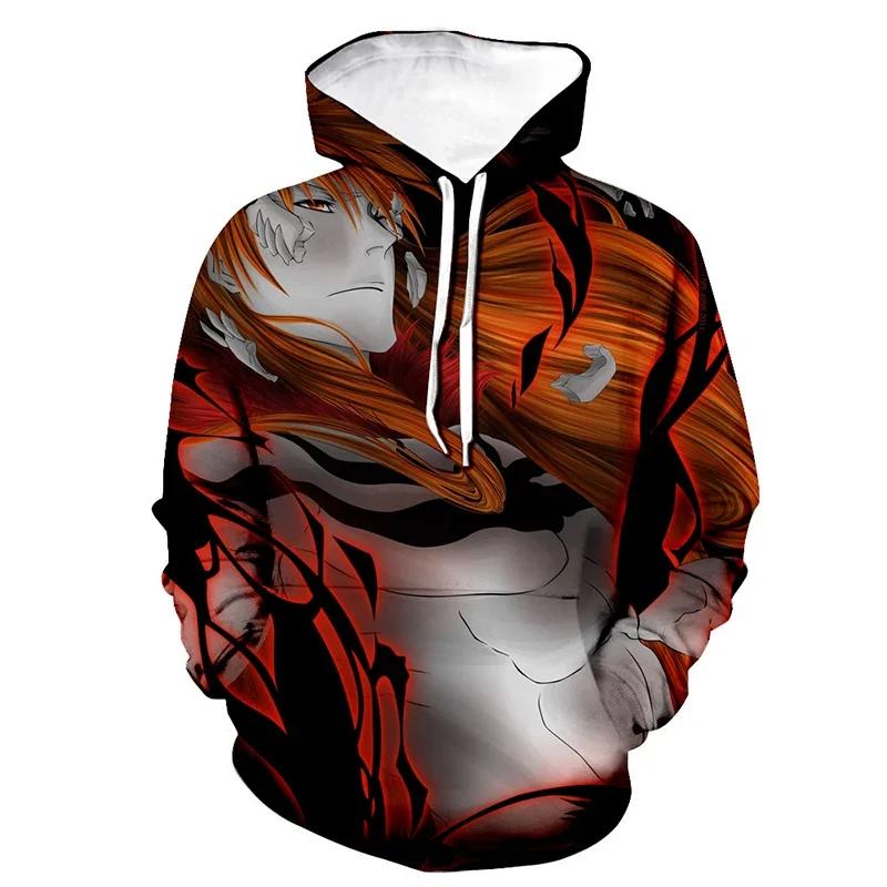 Men/Women Casual Streetwear Pullover Hip Hop Hoodie Unisex Fashion Tops Anime Style Hoodies Bleach 3D Printed Hooded Sweatshirt