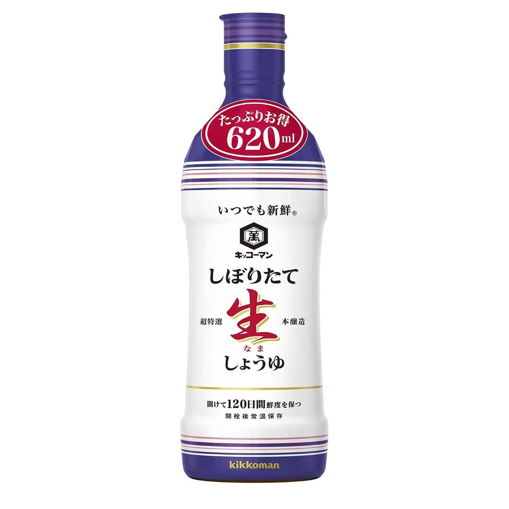 Kikkoman Itsudemo Shinsen Shiboritate Nama Shoyu 620ML