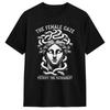 Vintage T-Shirt Medusa Der weibliche Blick Versteinere das Patriarchat Lustige Baumwoll-T-Shirts Neuheit T-Shirt Freizeit Kurzarm Tops