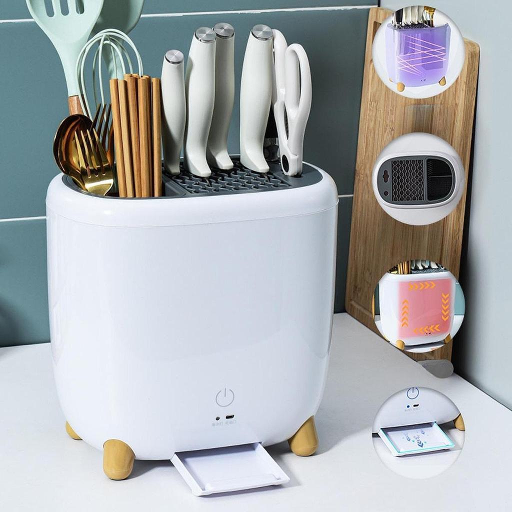 Knife Holder with Drying Function Smart Multifunctional Knife Utensil Holder