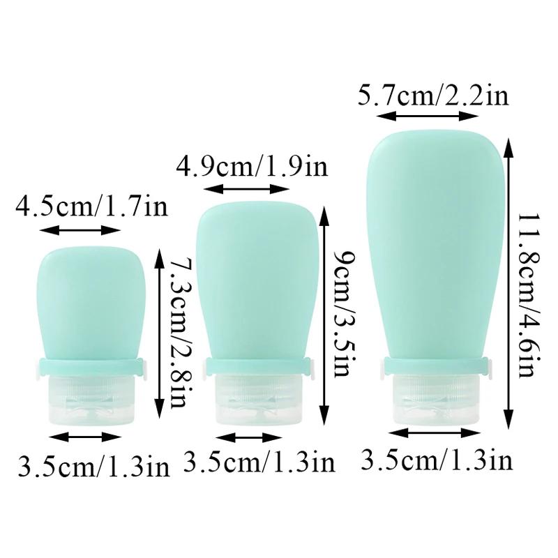 Soft Silicone Travel Bottles 30/60/90ml Empty Squeeze Tubes For Lotion Leakproof Skin Care Products Container Travel Accessories