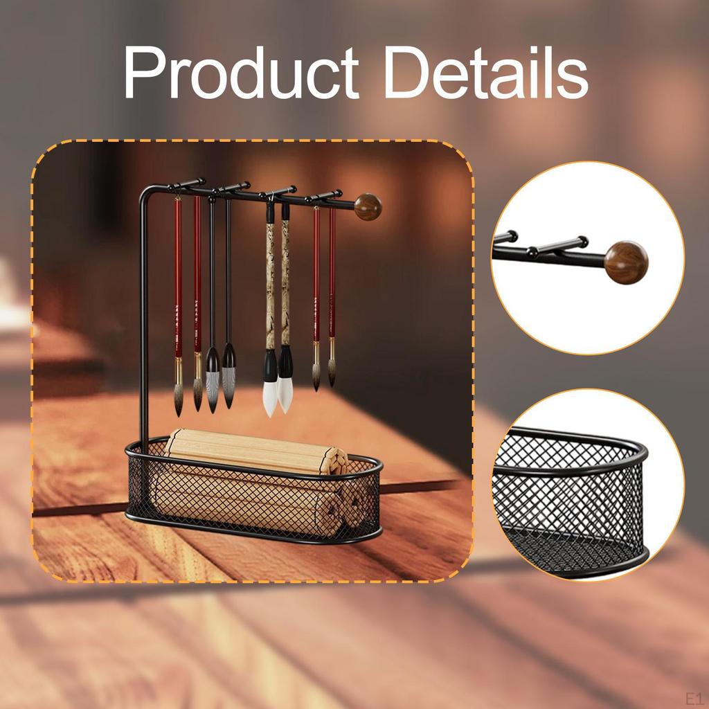 Kalligraphie Pinselhalter Chinesischer Hänger Schmuck Organizer Mehrhaken Regal für Kommode