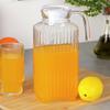 Jug for Drinks Water Juice Lemonade Glass Narrow Lid for Refrigerator 1.8L