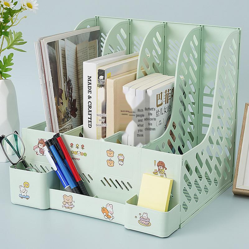 Four-Section Thickened Desktop Document Holder and Book Stand