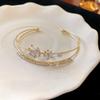 Zircon Korean Style Open Bangle: Fashionable, Simple, Luxurious Jewelry for Women