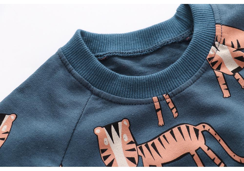 Boys' Cartoon Cotton Long Sleeve Sweatshirt - Fall Round Neck Children's Wear