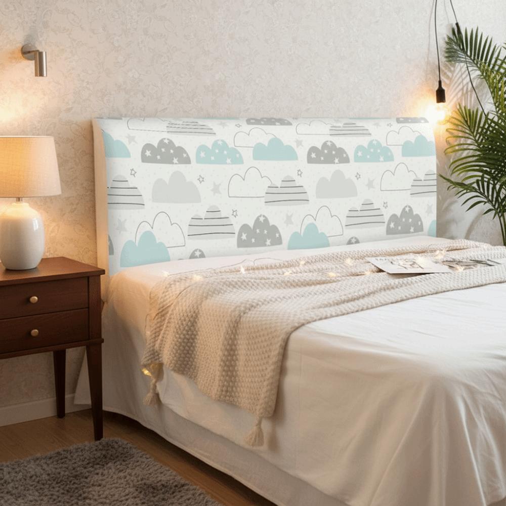 Bedroom Decoration Cartoon Elastic Bedhead Cover Thicken Print Design Bedside Protector Soft Non-slip Headboard Cover Hotel