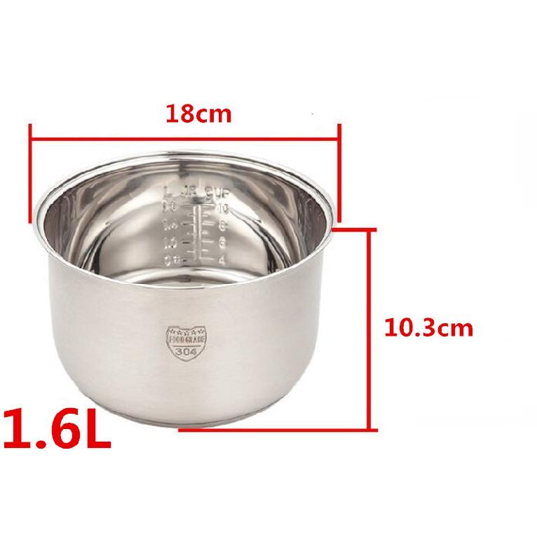 Non Stick Cooking Pot 304 Stainless Steel Rice Cooker Inner Container Replacement Accessories Food Rice Cooker POT