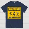 Warning BBQ In Progress Cotton Summer Casual Cool Loose T-Shirt