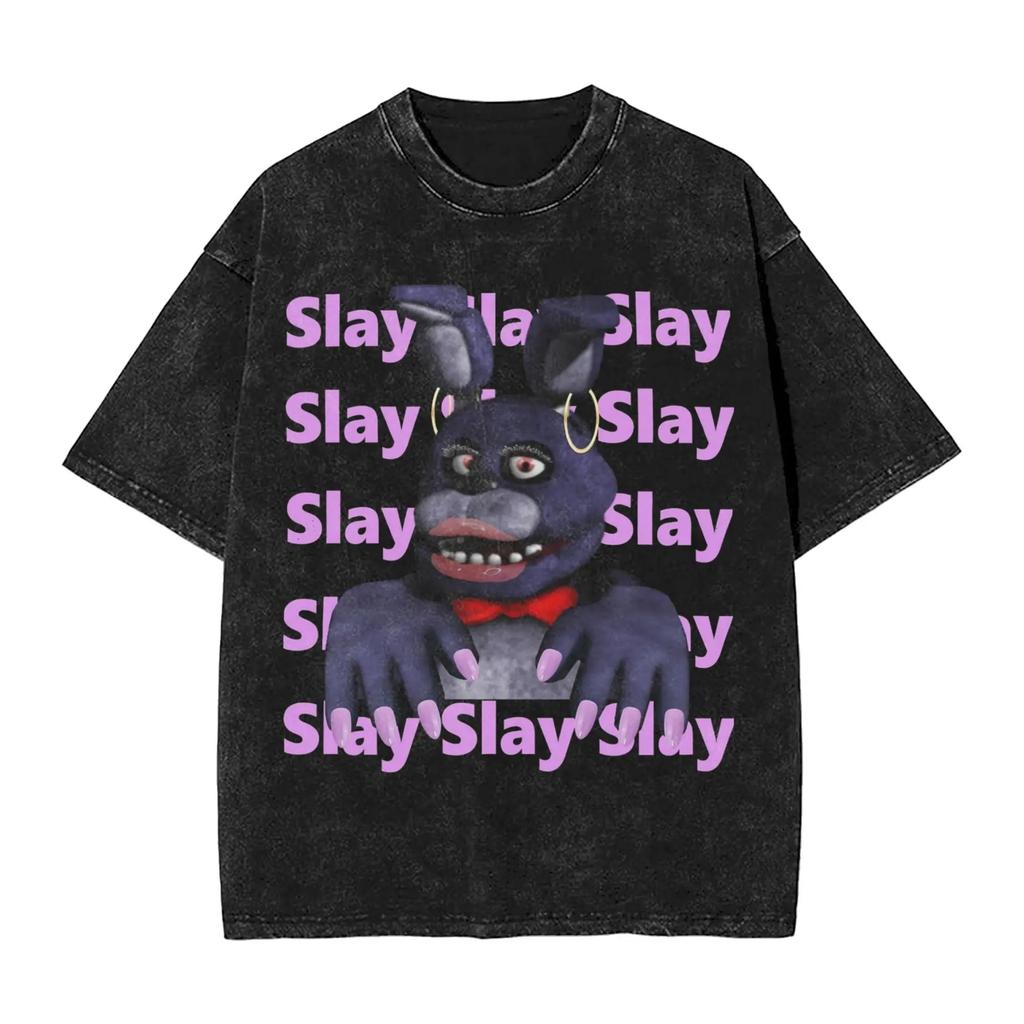 Hot Sale New Horror Game FNAF At Freddys Peripherals TShirt Unisex Women Oversized Casual Summer Tee Harajuku Fashion Cotton Tops