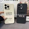Black Powder English Applicable iPhone15 Mobile Phone Case 14PROMAX All-inclusive 13 Anti-drop 16/15 Protective Case 17