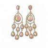 Exaggerated Design Dangle Earrings Colored Crystal Tassel Earrings  Women's Jewelry