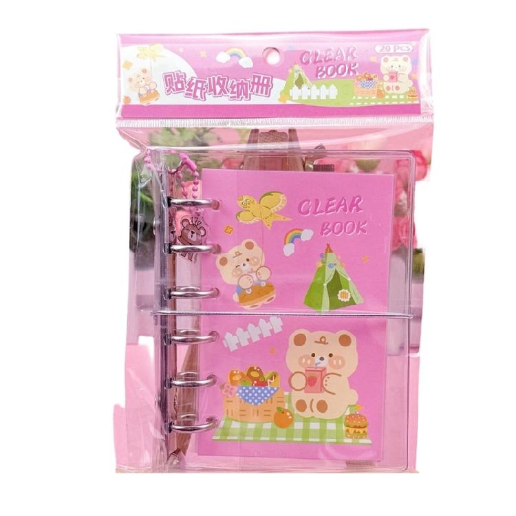 Creative Flip Top Sticker Book Anti Wrinkle Spirals Binding Stickers Collecting Book For Elementary Pupils Sticker Album
