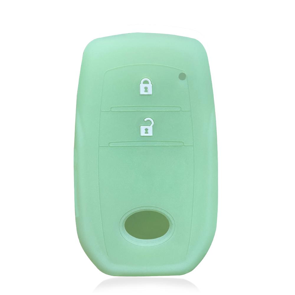 Guscio Porta Copri Chiave Auto in Silicone Morbido Per Toyota Hilux 2021 Revo Yaris RAV4 2015 Auris 2013 Innova Portachiavi Telecomando 2 Pulsanti