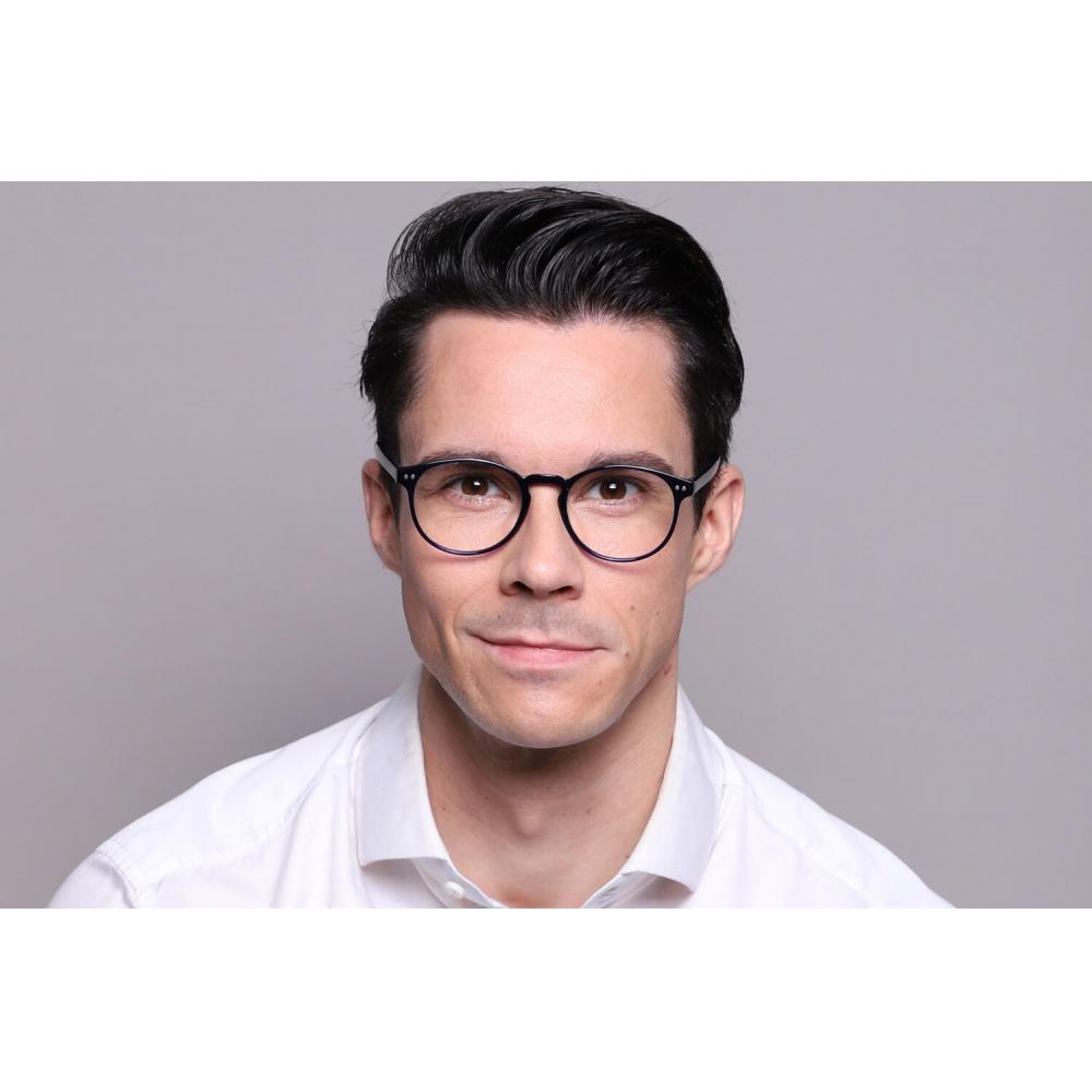 Full Rim Oval Shiny Dark Blue Smartbuy Collection Noor Cp109b Fashion Unisex Eyeglasses