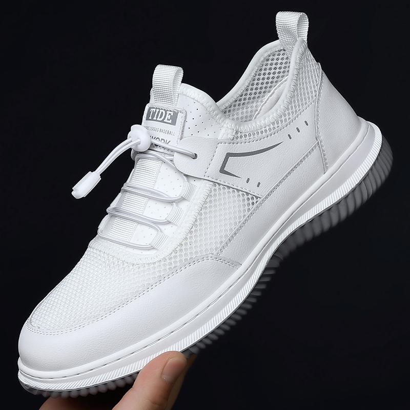 Sneakers Comfortable and breathable classic style design Outdoor leisure sports walking Trendy men's daily shoe Black white gray