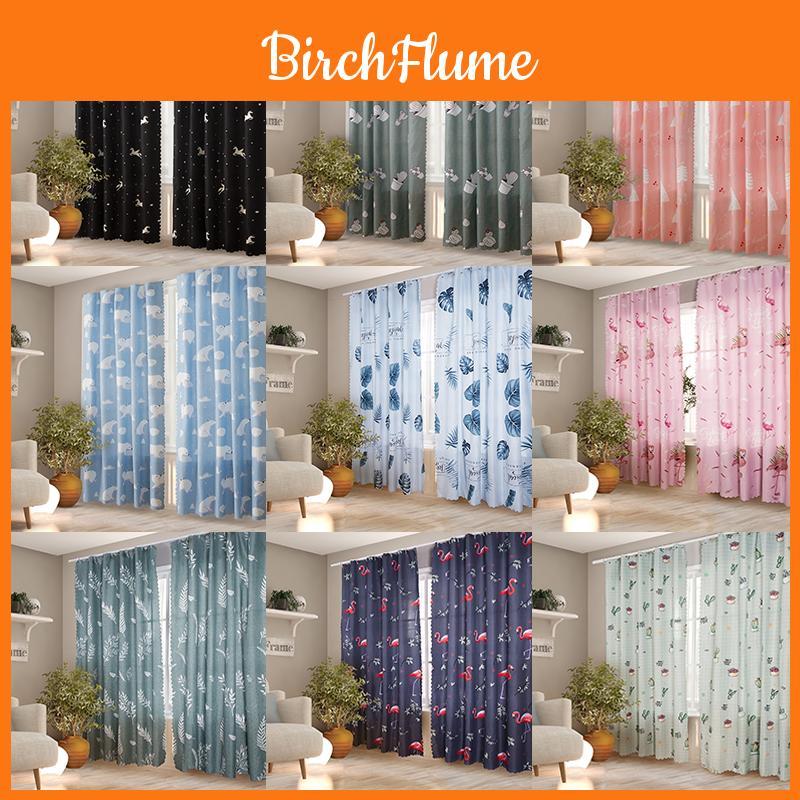 Nordic Style Blackout Window Curtain With Velcro And Hooks For Modern Homes