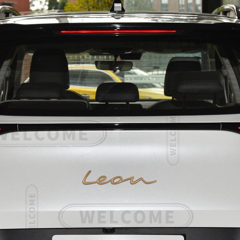 Emblema Lettere Auto Metallo 3D Per Logo Leon 5f MK3 MK2 Badge Adesivo Rame Opaco Decalcomanie Baule Accessori Styling