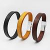 European-American Cowhide Bracelet with Magnetic Buckle - Retro Style Jewelry