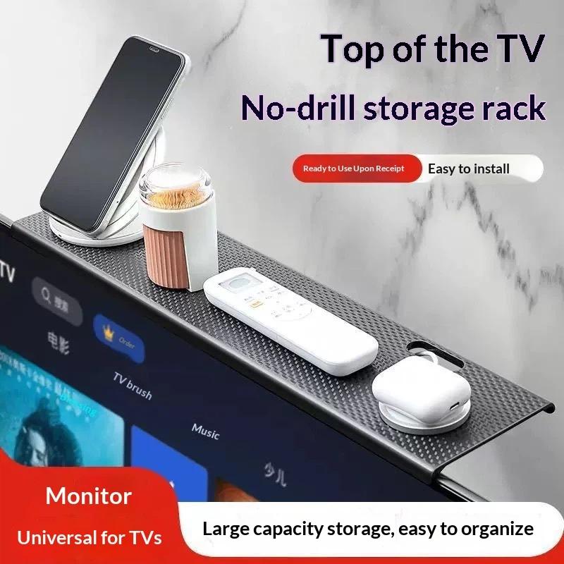 1Pcs Home Computer Monitor Screen Top Storage Rack Tv Screen Top Storage Shelf Tv Media Box Router Shelf Rack Home Organizer