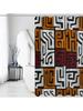 Bold Geometric Shower Curtain: Embrace the Modern Maze Design, Soft Fabric, and Stylish Vibes for Your Trendy Bathroom