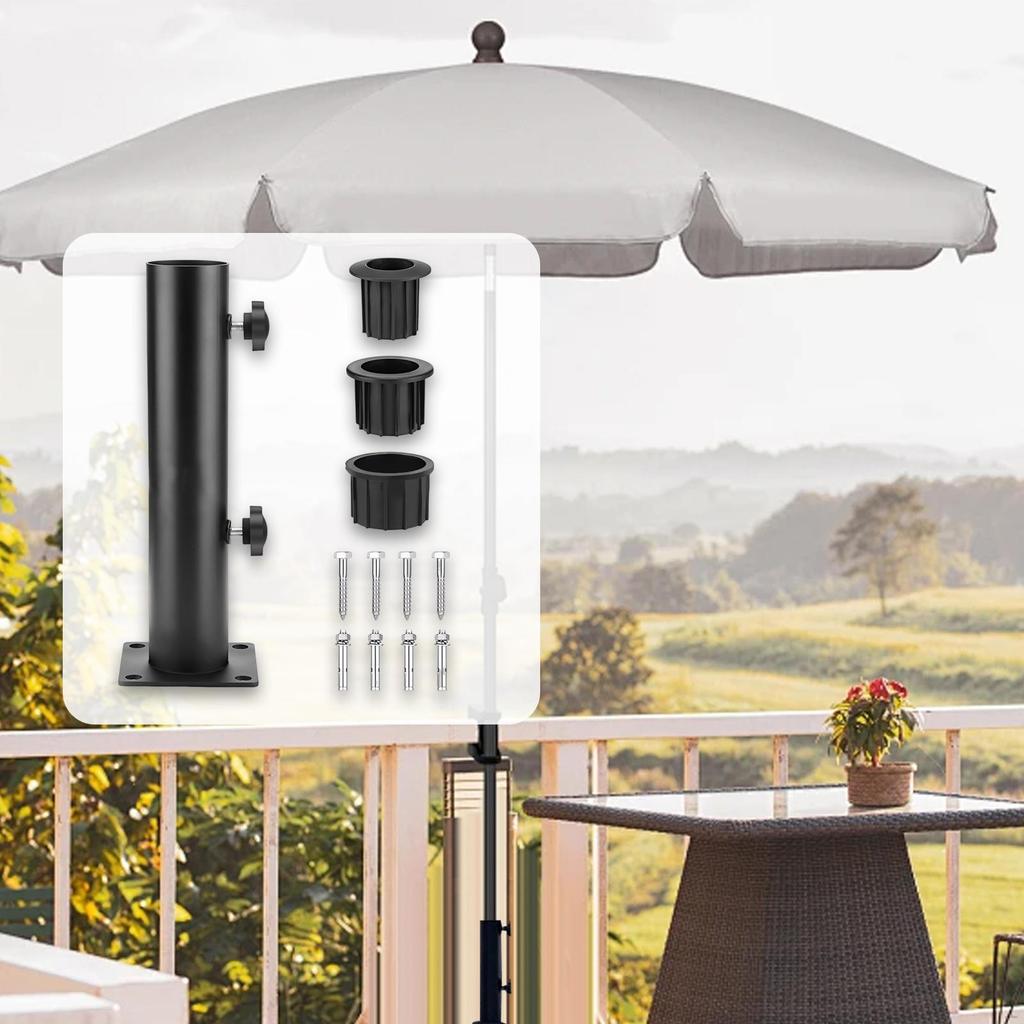 Umbrella Base Stand Heavy Duty Marble Flag Pole Holder Sun Mount for Outside