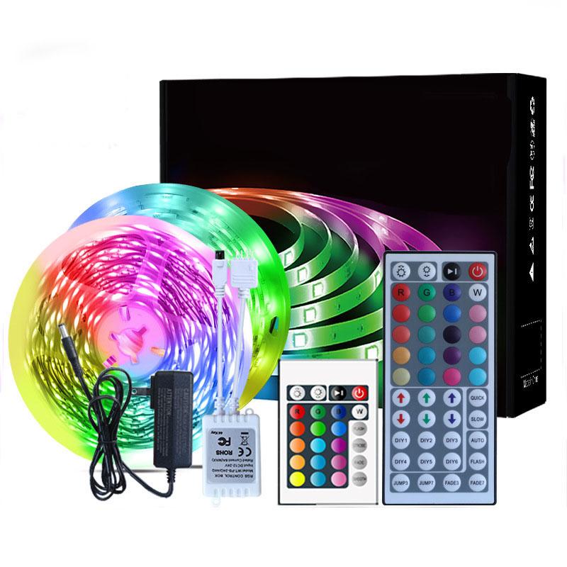 32FT 10m Set 12V 18Leds/m LED RGB Smart Strip Light With Remote Control for Home Living Room Multi Color LED Strip Decor Light