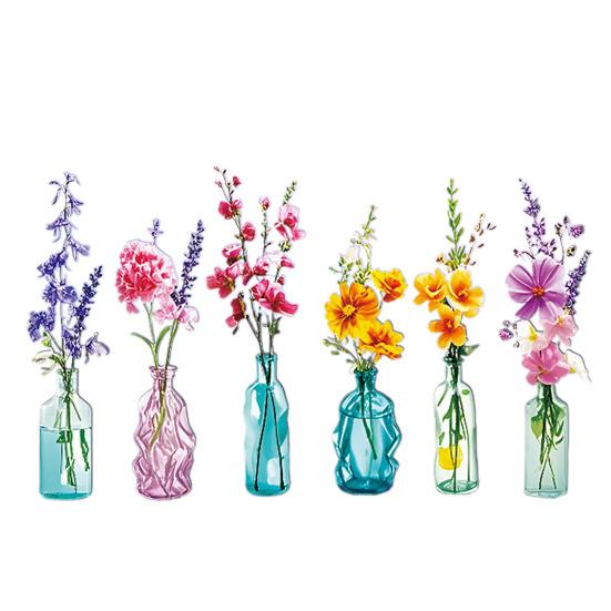 Spring Summer Flower Butterfly Window Cling Colorful Floral Window Sticker Removable Double-Sided Static Decals for Home Office Classroom Decor