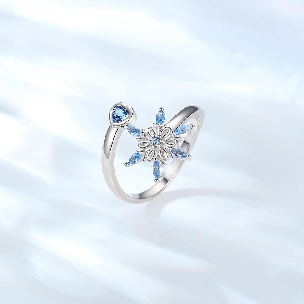 1pc Fashionable and Elegant Snowflake Ring Valentine's Day Anniversary Birthday Party Gift Jewelry