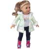 Long Coat Winter Doll Clothes For 18 Inch Girl Dolls Soft Plush Outfit Set Simple Wear Design
