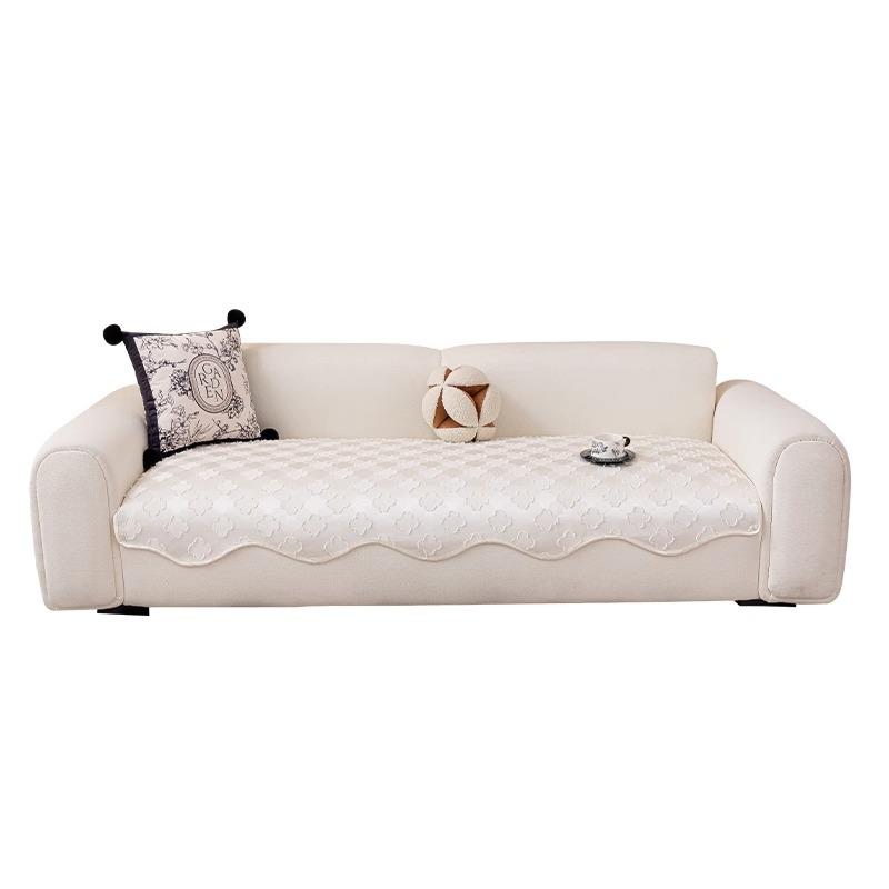 Cream wind special-shaped sofa cushion universal in all seasons 2025 new straight sofa seat cushion non-slip white sofa cover