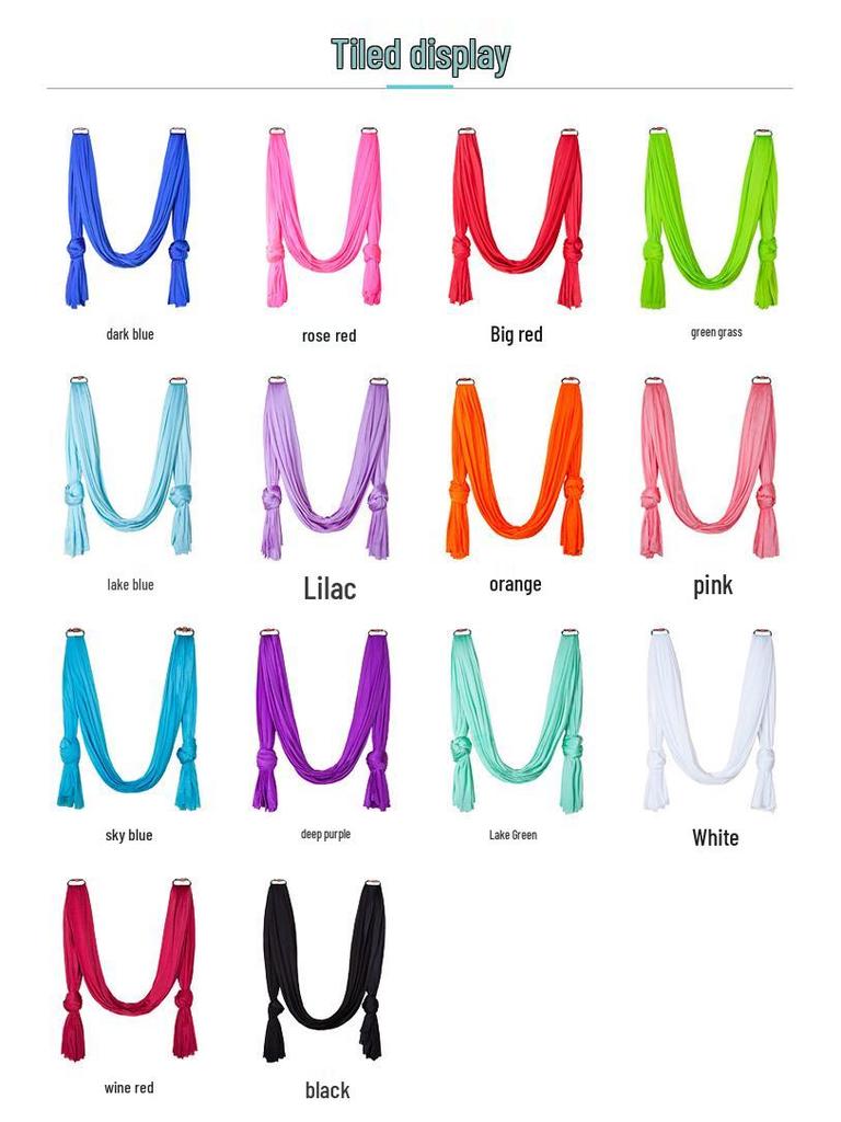 Inversion Gravity Bungee Aerial Yoga Hammock with Hanging Straps for Home or Studio