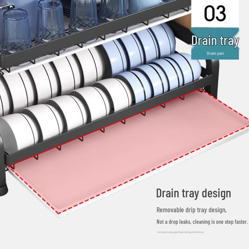 Yingbai 3-Tier Countertop Dish Drying Rack
