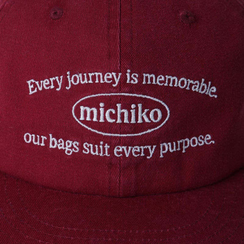 michikolondon WASHED COTTON CAMP CAP BRICK red