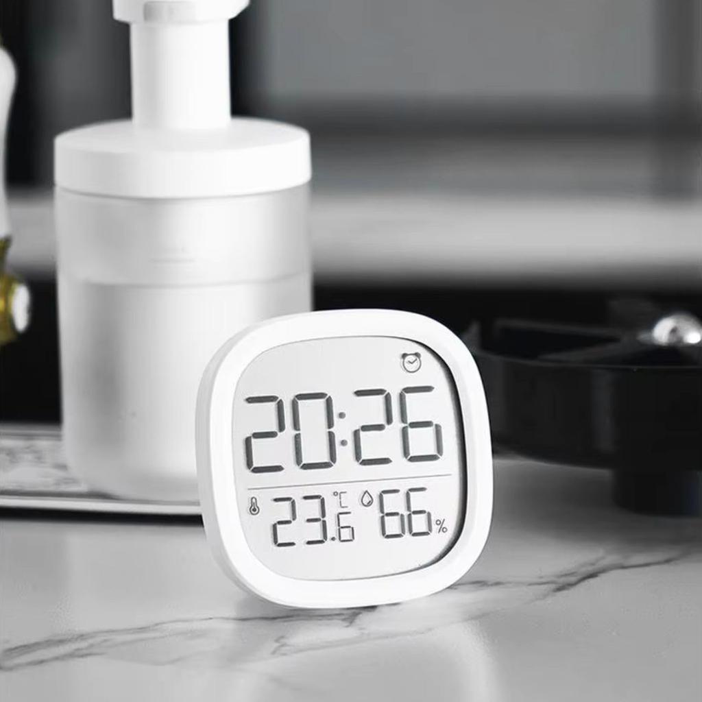 Acid Digital Alarm Clock, Desk Clock with Magnetic Attachment, Large LCD Screen, Easy to Read, 1224 Hour Time, Humidity and Temperature Display,
