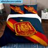 Spain Flag Map Art 3PCS Bedding set,Ideal for1pc Duvet Cover And 2pcs Pillowcases Perfect for Christmas gift,Ideal for Bedroom, Dormitory