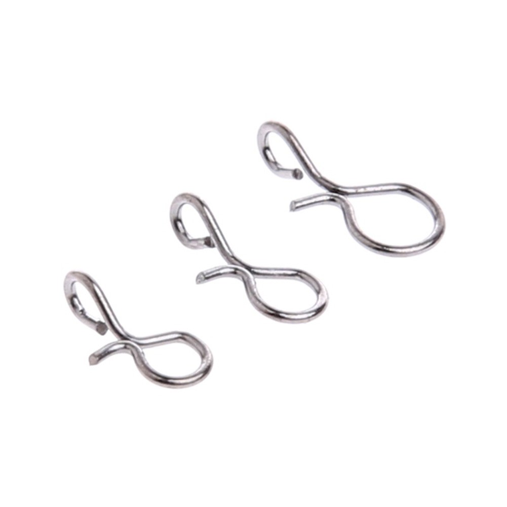 `Links Fly Fishing Snap Hooks Connectors Stainless Steel S/M/L 50pcs/set Useful`
