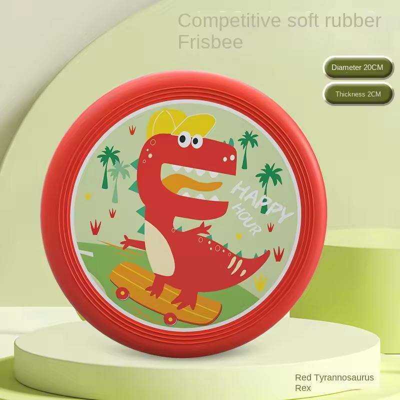 Children s Soft Safety Kindergarten Parent-child Interaction Outdoor Park Flying Saucer Toys Boys and Girls Sports Flying Disc красный
